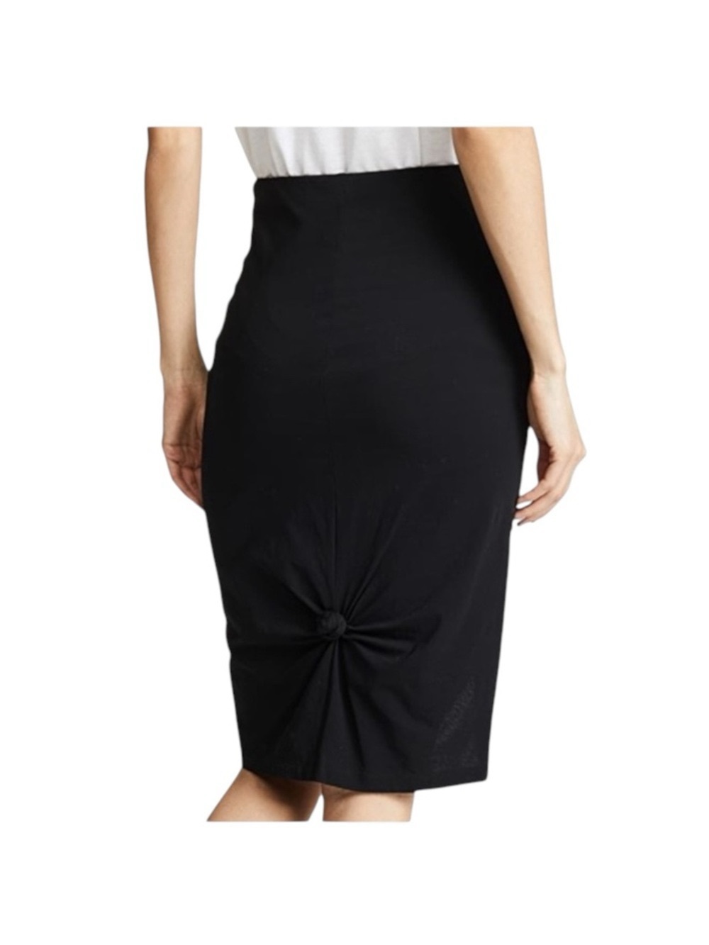new Helmut Lang ♌︎ Slinky Sexy Knot Mini Skirt ♌︎ Black Stretch Jersey ♌︎ Large - Picture 5 of 16